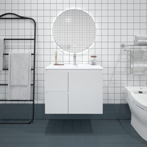 BIANCA 750mm MDF Wall-Hung Vanity (LHD)