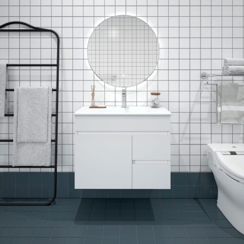 BIANCA 750mm PVC Wall-Hung Vanity (RHD)