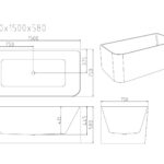 Bullion Ultra-Thin Back-to-Wall Bathtub - Gloss White - Image 5