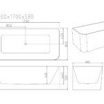 Bullion Ultra-Thin Back-to-Wall Bathtub - Gloss White - Image 6