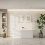 Bullion Ultra-Thin Back-to-Wall Bathtub - Gloss White - Image 2