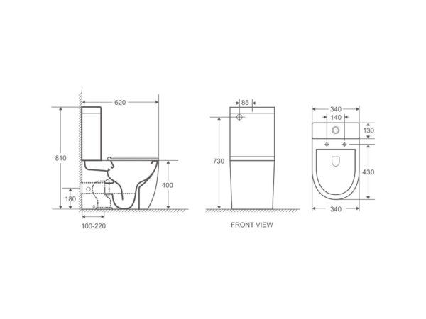 Cera Back-to-Wall Toilet Suite - Image 5