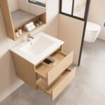 HERA 600mm Wall-Hung Vanity - Tas Oak - Image 3