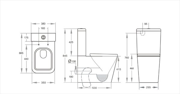 Qubist Box Rim Flush Pan - Image 4