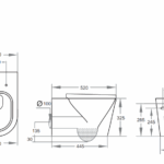 Avis Wall Hung Floor Rimless Flush Pan - Image 4