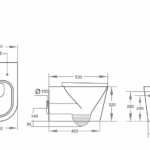 Qubist Wall Hung Box Rim Flush Pan - Image 2