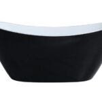 Evie Free Standing Bathtub Gloss White & Black - Image 3
