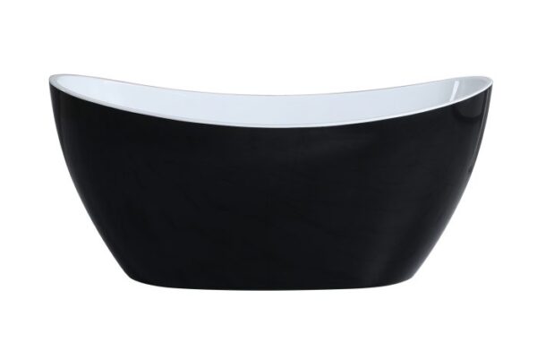 Evie Free Standing Bathtub Gloss White & Black - Image 3