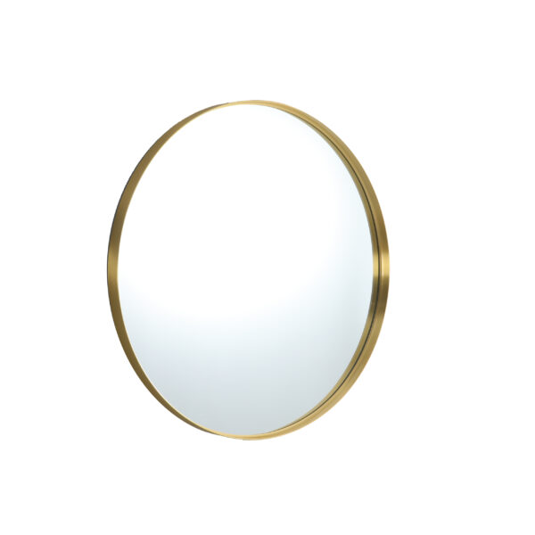 Oliva Round Yellow Gold Frame Mirror - Image 4