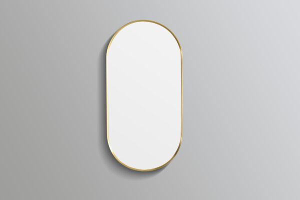 Oliva Oval Yellow Gold Frame Mirror