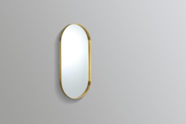 Oliva Oval Yellow Gold Frame Mirror - Image 2