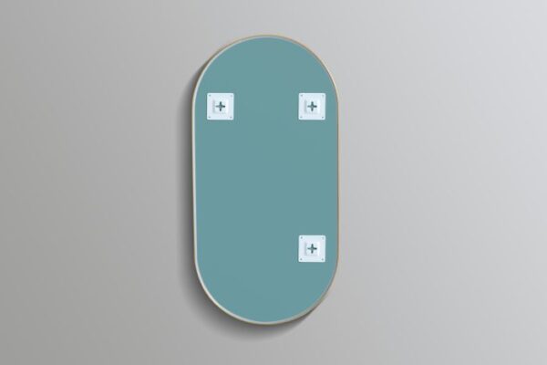 Oliva Oval Yellow Gold Frame Mirror - Image 3