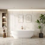 Libra Freestanding Bathtub - Gloss White - Image 2