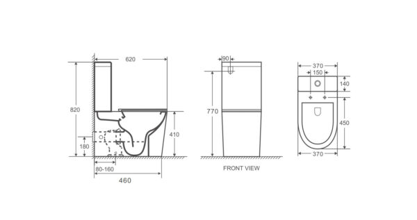 London Back-to-Wall Toilet Suite - Image 6