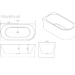 Nova Ultra-Thin Corner Bathtub - Gloss White - Image 11