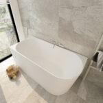 Nova Ultra-Thin Corner Bathtub - Gloss White - Image 7