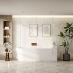 Nova Ultra-Thin Corner Bathtub - Gloss White - Image 2