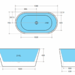 Opal Free Standing Bathtub Gloss White - Image 3