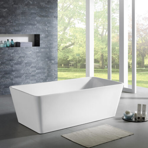 Qubist Free Standing Bathtub Gloss White