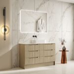 Fluted Rhea 1200mm Freestanding Cabinet - Natural Oak - Image 2