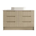 Fluted Rhea 1200mm Freestanding Cabinet - Natural Oak - Image 4