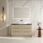 Fluted Rhea 1200mm Freestanding Cabinet - Natural Oak - Image 12