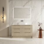 Fluted Rhea 1200mm Freestanding Cabinet - Natural Oak - Image 9