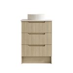 Fluted Rhea 600mm Freestanding Cabinet - Natural Oak - Image 4