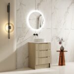 Fluted Rhea 600mm Freestanding Cabinet - Natural Oak - Image 2
