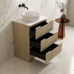 Fluted Rhea 600mm Freestanding Cabinet - Natural Oak - Image 3
