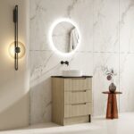 Fluted Rhea 600mm Freestanding Cabinet - Natural Oak - Image 11