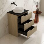 Fluted Rhea 600mm Freestanding Cabinet - Natural Oak - Image 10