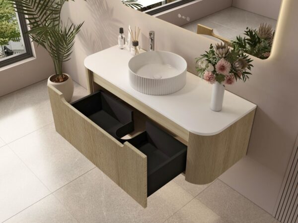Rome 1200mm Wall-Hung Cabinet - Bur Oak - Image 3