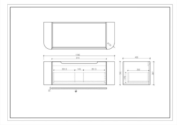 Rome 1200mm Wall-Hung Cabinet - Bur Oak - Image 6