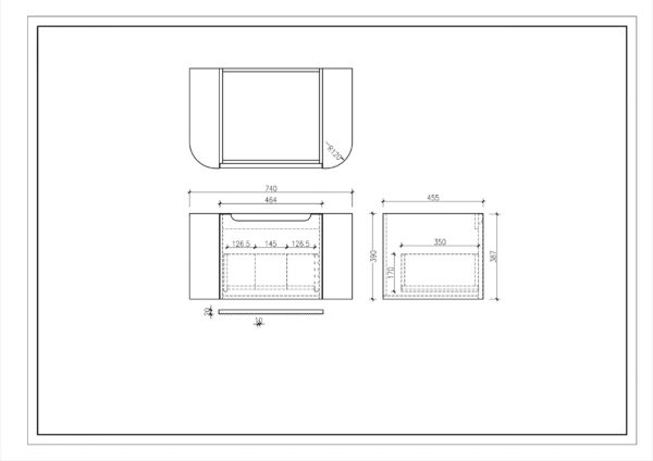 Rome 750mm Wall-Hung Cabinet - Matt White - Image 6