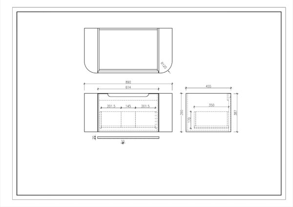 Rome 900mm Wall-Hung Cabinet - Bur Oak - Image 6