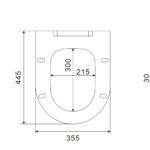 Avis Wall Faced Floor Rimless Flush Pan - Image 4