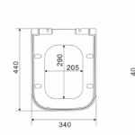 Qubist Wall Hung Box Rim Flush Pan - Image 4