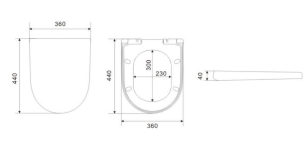 Avery Wall Hung Box Rim Flush Pan - Image 4
