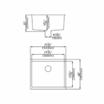 Top Quartz Kitchen Sink Square