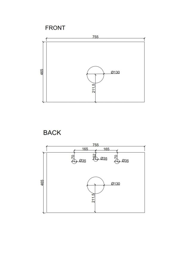HERA 750mm Wall-Hung Vanity - Tas Oak - Image 10