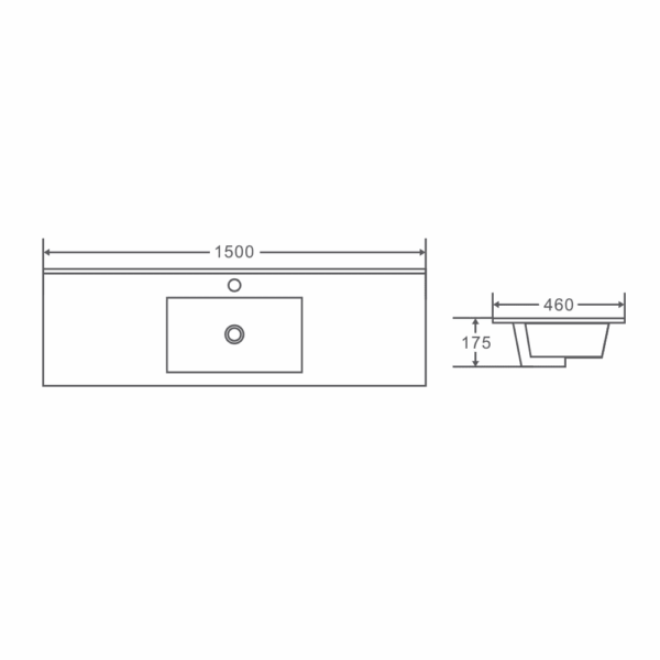 HERA 1500mm Wall-Hung Vanity - Tas Oak - Image 6