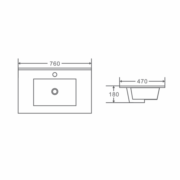 HERA 750mm Wall-Hung Vanity - Tas Oak - Image 6