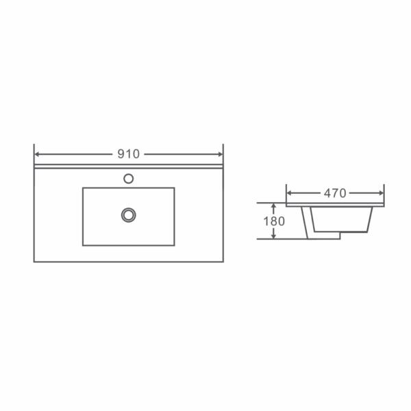 HERA 900mm Wall-Hung Vanity - Tas Oak - Image 6