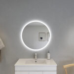Round LED Backlit Mirror - Acrylic Strip