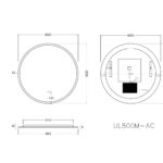 Round LED Backlit Mirror - Acrylic Strip - Image 4