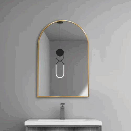 Aluminium Framed ARCH Mirror 600mm