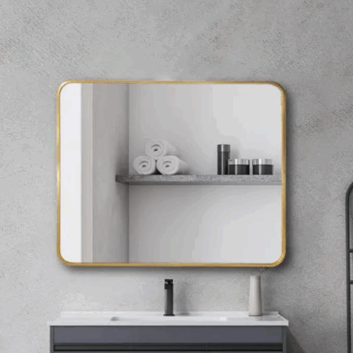 Aluminium Framed Rectangular Mirror 900mm