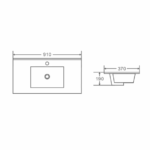 Mercio 900mm High Gloss White Slim Ceramic Top - Image 2