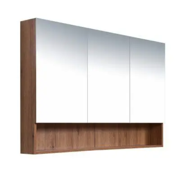 Woodgrain Shaving Cabinet with Shelf 1200mm